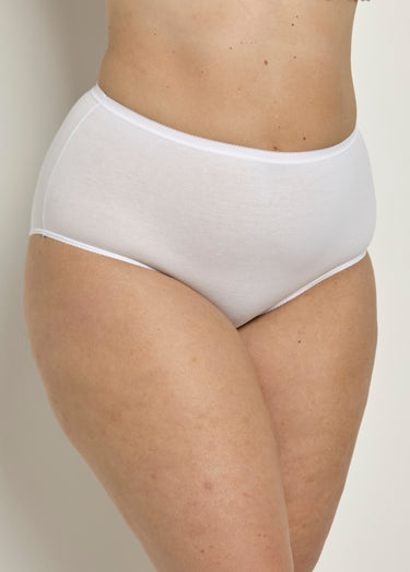 Culotte taille haute bi-extensible - lot de 4 Blanc Lot4