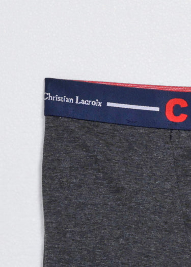 Boxer ceinture élastiqué, coton mélangé Gris Fonce