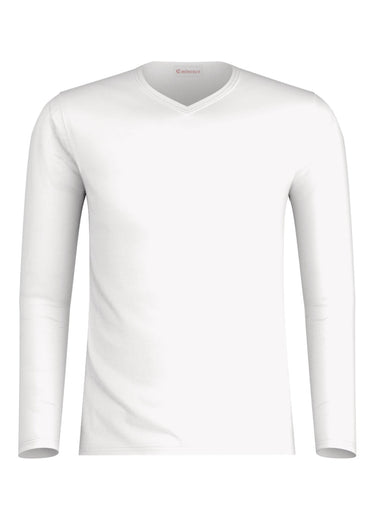T- shirt col V homme Blanc