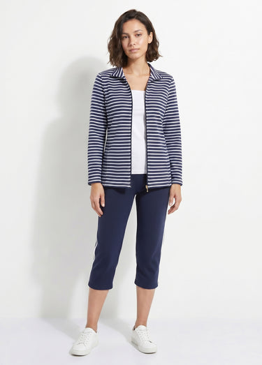 Veste zippée détente col montant Raye Marine