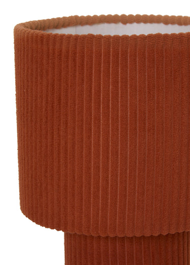 Lampe recouverte velours cotelé JOLINA Terracotta