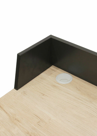 Bureau épuré, en métal et bois 2 tons 2N Noir
