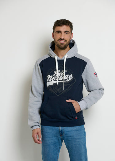 Sweat à capuche avec logo vintage Marine