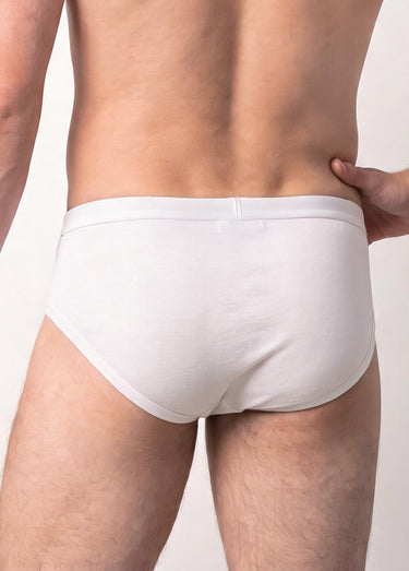 Slip ouvert taille haute, lot de 2 Blanc