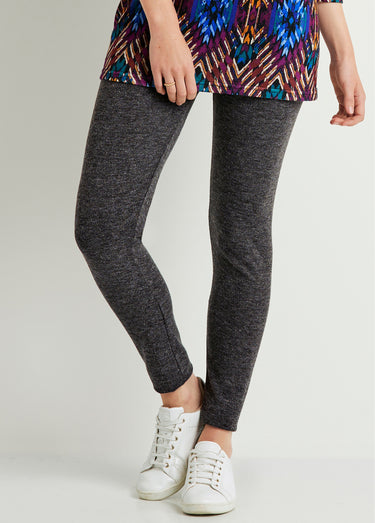 Legging long uni ou imprimé Uni Anthracite