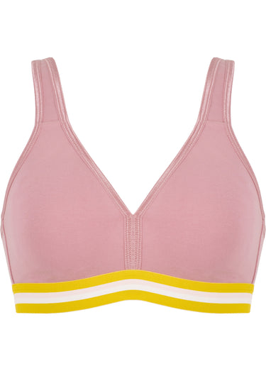 Soutien-gorge brassière coton Athleisure Rose