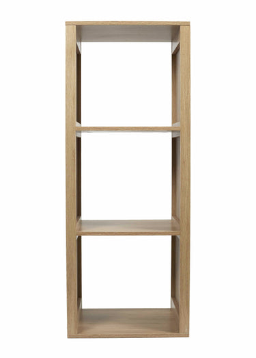 Meuble rangement 3 cases, bois claustra Marron