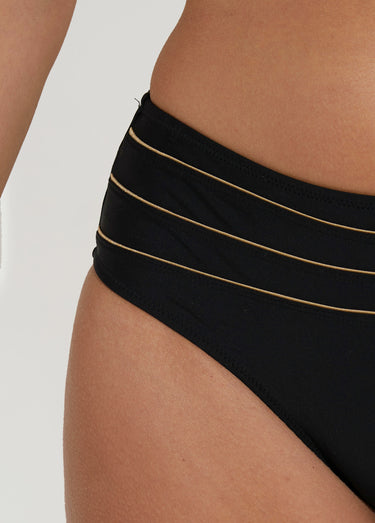 Maillot de bain 2 pièces, style épuré Noir