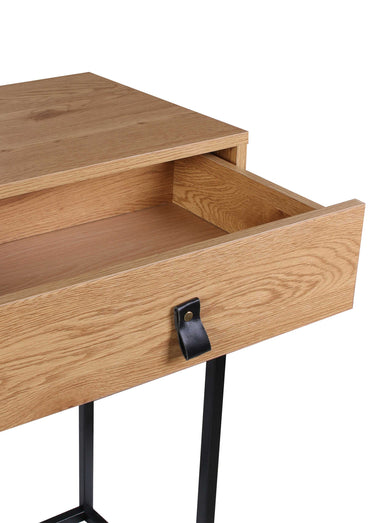 Console en bois clair et métal ABBOTT Naturel / Noir