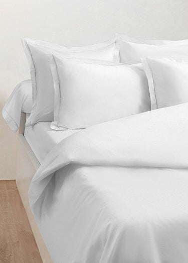 Housse de couette unie Blanc