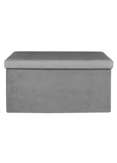 Banc coffre en velours cotelé GIULIA Gris