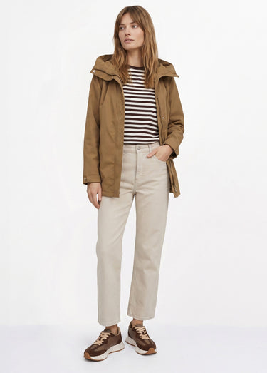 Veste coupe vent imperméable col montant Camel