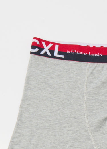 Boxer uni avec coton, ceinture logo Gris Clair