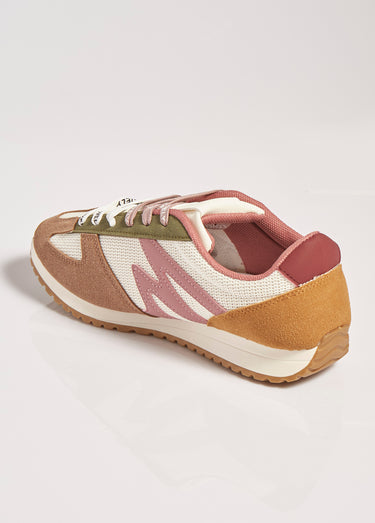 Sneakers multimatières + 2 paires lacets Multicolore