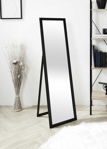 Miroir psyché 122cm, piètement foncé Noir