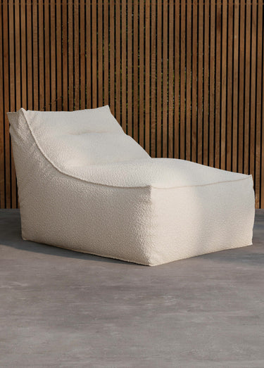 Fauteuil moelleux XXL en tissu Blanc