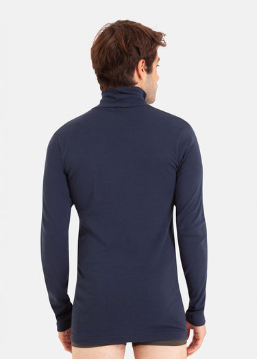 T-shirt homme à col roulé Marine