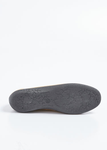 Mocassins compensés souples cuir velours Camel