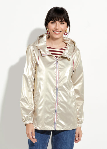 Coupe-vent déperlant à capuche, poches raglan Dore