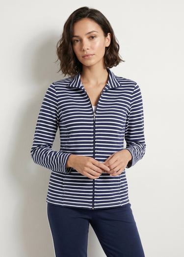 Veste zippée détente col montant Raye Marine