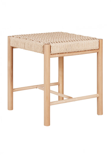 Tabouret en bois avec assise osier Naturel