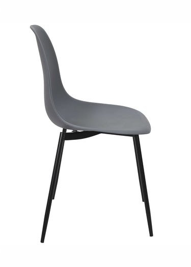 Set 6 Chaises forme coque GUSTAV Gris