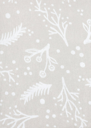 Parure de lit 4 pièces flanelle avec drap plat, gui Beige