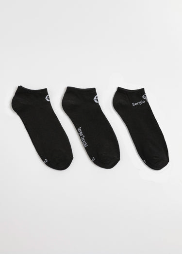 Lot de 3 Chaussettes courtes avec logo Noir
