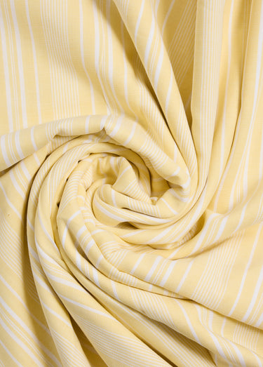Coupon tissu rayé chevrons bicolores Raye Jaune