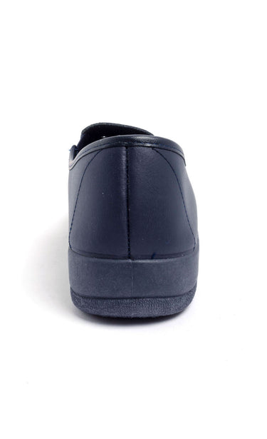 Derbys confortables cuir, façon loafers Marine