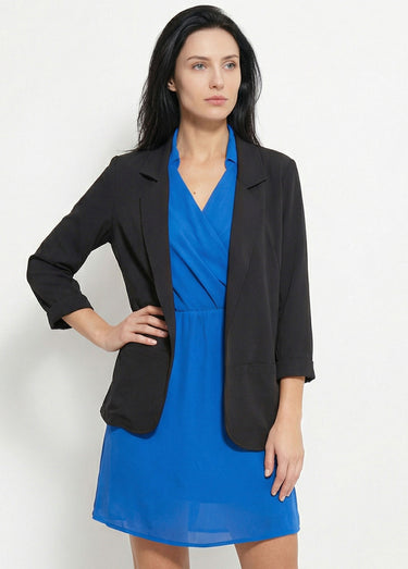 Veste col tailleur manches 3/4 Essentiel Noir