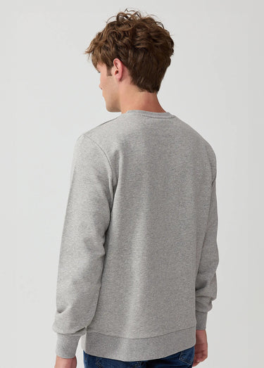Sweat molletonné col rond manches longues Gris