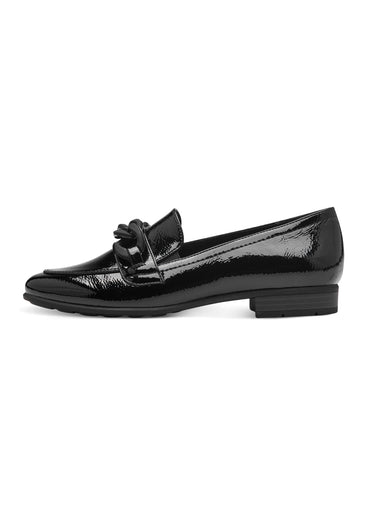 Mocassins vernis patte fantaisie Vernis Noir