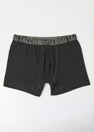 Boxer chiné taille élastiquée Noir