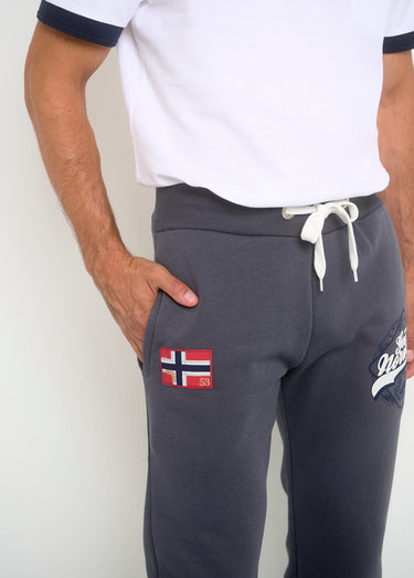 Pantalon de jogging avec logos Gris Fonce