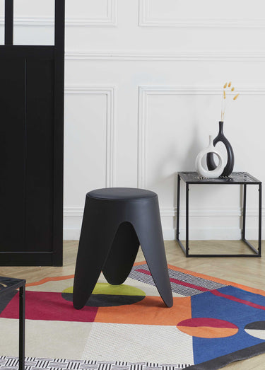 Tabouret d'appoint empilable tendance EVE Noir
