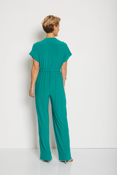 Combinaison pantalon maille extensible Uni Vert