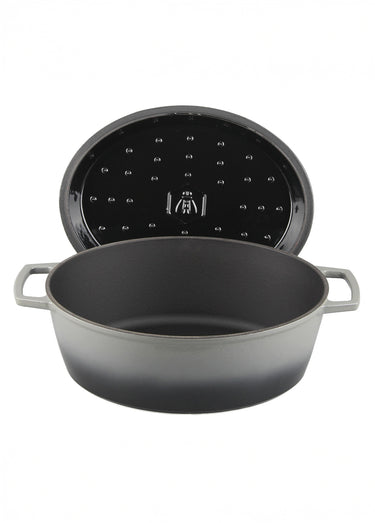 Cocotte fonte ovale 33cm, Masseiron 2A Gris
