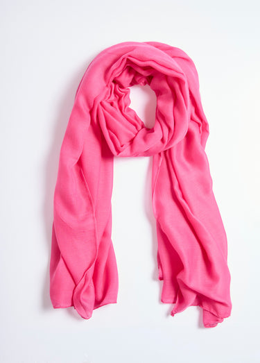 Étole paréo fluide à nouer Fuchsia