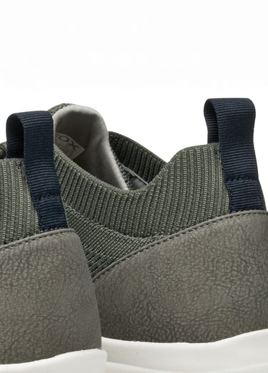Baskets à lacets en mesh semelle épaisse Kaki