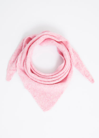 Echarpe triangle unie, avec laine Rose
