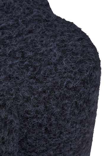 Pouf forme trèfle en bouclette DURBAN Bleu
