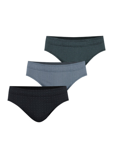 Slips assortis avec imprimé fantaisie Gris
