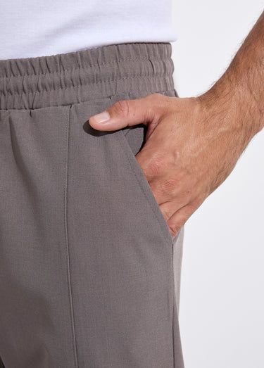 Pantalon sportswear en maille, élastiqué Gris