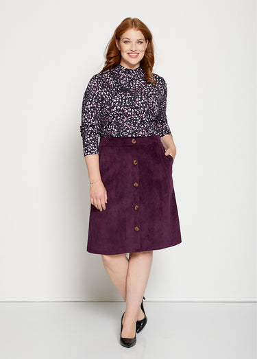Sous-pull long souple maille douce Imprime Lilas