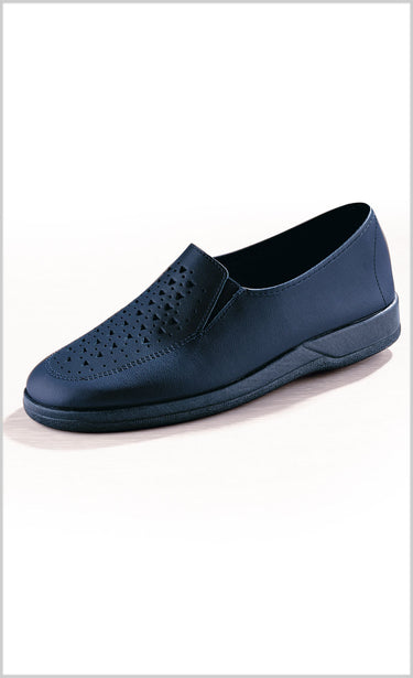 Derbys confortables cuir, façon loafers Marine