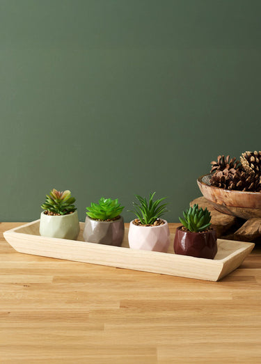 Plante artificielle + pot origami Vert