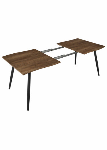 Table extensible avec bords irréguliers Marron/Noir