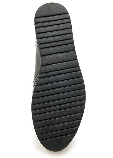 Moccassins vernis compensés Noir