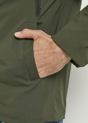 Veste déperlante chaude à capuche Kaki